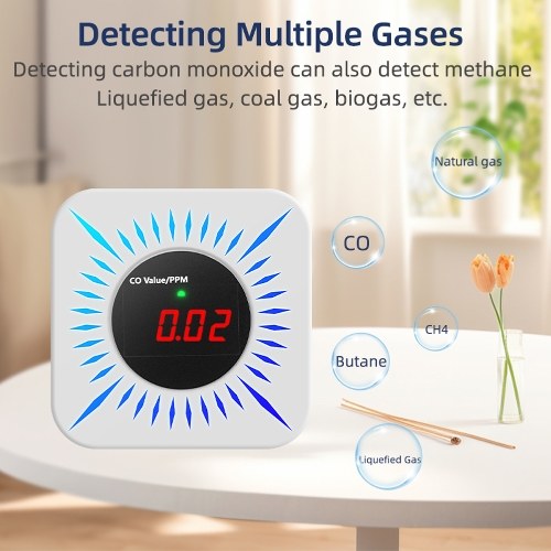 Tuya WiFi CO Combustible Gases Leak Detector Portable Carbon Monoxide Gases Leakage Tester Multifunctional Gases Concentration Tester 