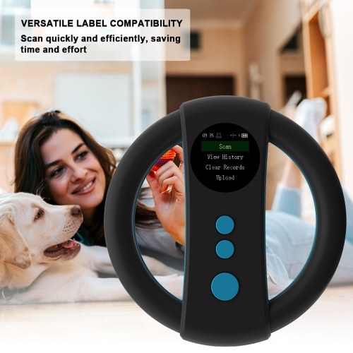 Handheld Portable Animal Chip Scanner 1.4inch TFT LCD Display Chip Reader Rechargeable Animal Tags Scanner