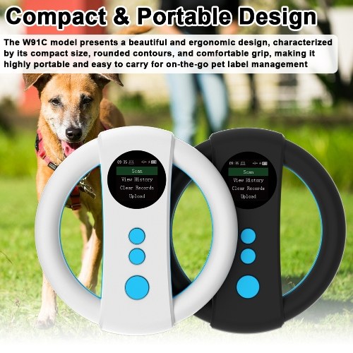 Handheld Portable Animal Chip Scanner 1.4inch TFT LCD Display Chip Reader Rechargeable Animal Tags Scanner