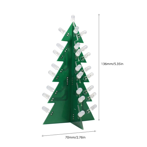 

DIY Star Flashing 3D LED Light Decoration Christmas Tree Electronic Learning Kit Module Switching Different Effect By One Button