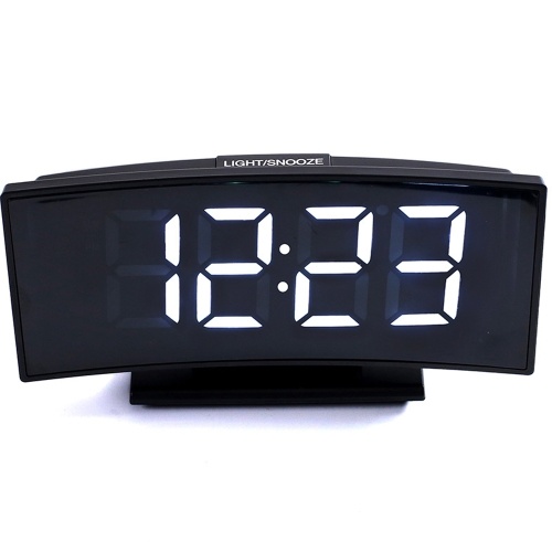 

Multifunctional Large Screen Digital Display Electronic Table Clock Mute LED Mirror Alarm Clock with Date Function and Temperature Function