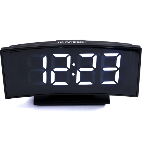 Multifunctional Large Screen Digital Display Electronic Table Clock Mute LED Mirror Alarm Clock with Date Function and Temperature Function