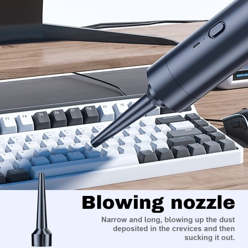 Handheld Cordless Vacuum Cleaner Air Blower 5000PA High Power Dust Buster Multifunctional Imflator Pump Support Inflation/Suction/Blowing/Vacuum for Home Office Car Cleaning 
