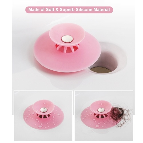 

Portable Silicone Tub Stopper Strainer Sink Draining Hair Catcher Anti Clogging Water T-ank Filter for Kitchen Bathroom Daily Use