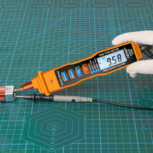 ANENG Digital Pen Multimeter NCV AC/DC Voltmeter Ohmmeter Resistance Capacitance Frequanecy Live Line Test Handheld 4000 Counts LCD Backlight Tester with Data Hold and Flashlight 