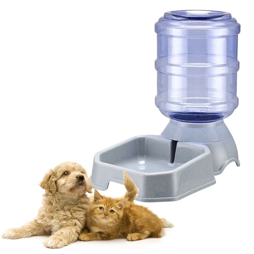 Automatischer Haustier-Wasserspender 3,8 l Schwerkraft-Hundekatzen-Wasserspender Automatische Wasserfütterungsschüssel für kleine mittelgroße Hunde Katzen