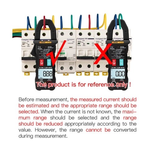 ANENG ST170 Smart Clamp Meter 1999 Counts Auto-ranging Digital Multimeter LCD Screen AC DC Voltage AC Current Tester LED Flashlight NCV Induction Voltage Meter Resistance Capacitance Diode Testing 