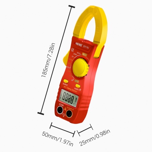 ANENG ST170 Smart Clamp Meter 1999 Counts Auto-ranging Digital Multimeter LCD Screen AC DC Voltage AC Current Tester LED Flashlight NCV Induction Voltage Meter Resistance Capacitance Diode Testing 