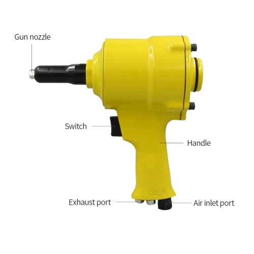 

Pro Air Riveter Pneumatic Pistol Type Pop Rivet Gun Air Power Operated Riveter