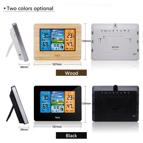 FanJu FJ3373 Multifunction Digital Weather Station LCD Alarm Clock 
