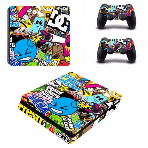 

PS4 Slim Game Machine Accessories Stickers PVC Material with Breathable No Air Bubbles