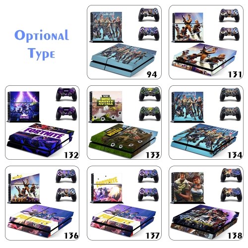 

Removable PS4 Skin Game Machine Accessories Stickers PVC Material No Air Bubbles Two Controllers Sticker