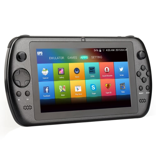 GPD Q88 + RK3288 Quad Core Android 4.4 7 pouces 1024 * 600 écran IPS capacitif Android Console de jeux vidéo Console portable 3D Game Player Tablet PC 0.3MP caméra