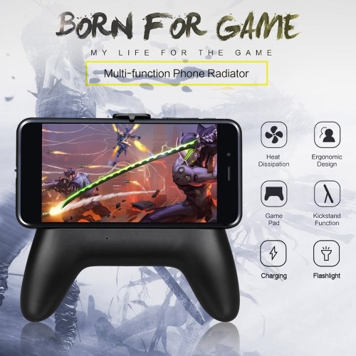 

Mobile Phone Radiator Gamepad Cooling Handle 1300mAh Power Bank Mobile Phone Holder Fashlight