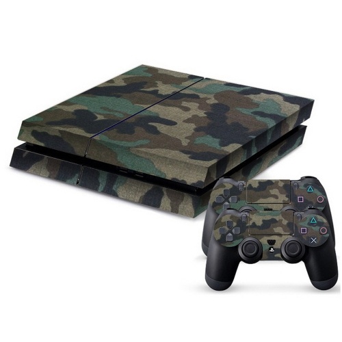 Elegante copri sticker in pelle con decalcomania per PS4 Playstation e 2 controller in stile 1