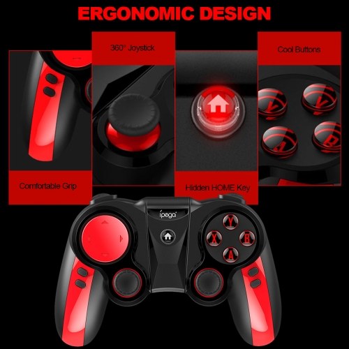

PG-9089 Bluetooth Gamepad Wireless Wired Joystick Mobile Phone Gamepad With Telescopic Phone Holder for Android PC