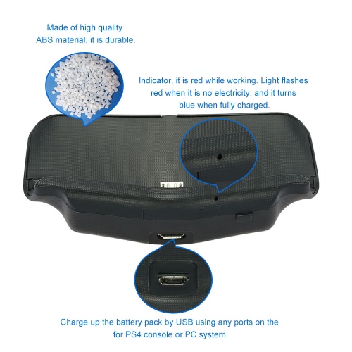 

1200 mAh Rechargeable Battery Pack Power Bank with Charging Cable for PS4 Wireless Controller