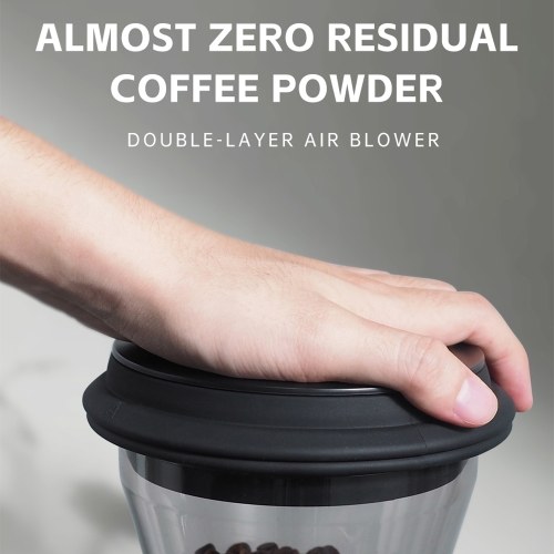 HiBREW G3 Electric Coffee Grinder, 34-Gear Scale, 210g Bean Container, 100g Powder Tank, 48mm Conical Burr, Anti-Static Function, Manual/Auto Mode,Black 