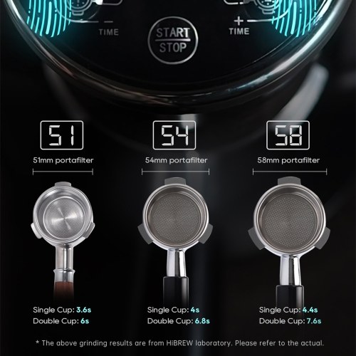 HiBREW G3 Electric Coffee Grinder, 34-Gear Scale, 210g Bean Container, 100g Powder Tank, 48mm Conical Burr, Anti-Static Function, Manual/Auto Mode,Black 