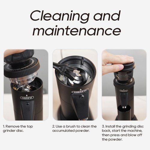 HiBREW G5 Electric Coffee Grinder, 48mm Conical Burr, 36 Gears Grinding Adjustable, for Espresso/Turkish/Pour Over/Mocca/Drip Coffee,Black