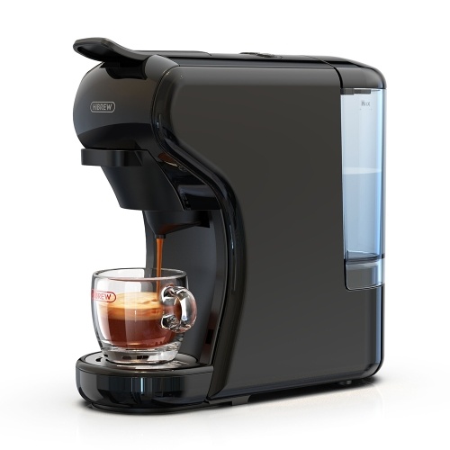 Machine à café expresso HiBREW H1A 4 en 1 compatible avec le café moulu Dolce Gusto - Noir