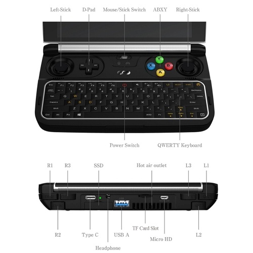 

Original GPD Win2 Game Console Handheld Mini Laptop Notebook 8GB/256GB