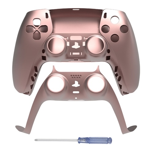 

JYS Replacement Shell + Decorative Strip Kit Front Back Gamepad Cover with Screwdriver Replacement for PS5 Controller