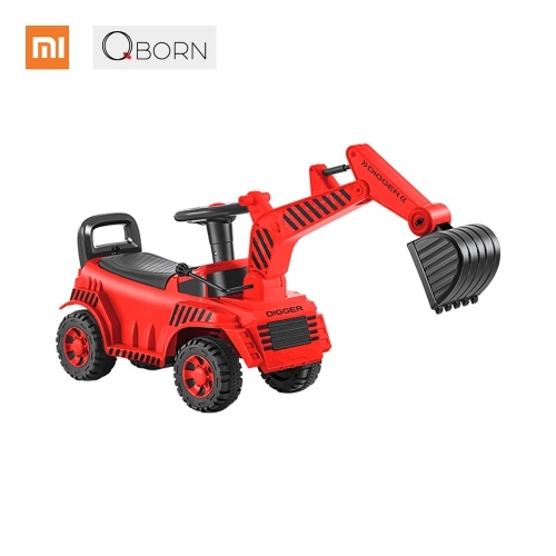 

Xiaomi QBORN Baby Ride на Автомобиле Детский Экскаватор Игрушка Дети Digger Четыре Колеса PP Строительство Езда Игрушки для Детей Мальчиков