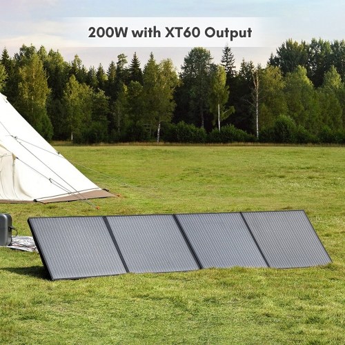 

Zendure 200W Foldable Portable Solar Panel with Kickstand Durable Lightweight Panel Waterproof IP65 Portable Easy Carry Handle Compatible with Zendure and Other Power Stations (with MC4 to XT60 Cable)