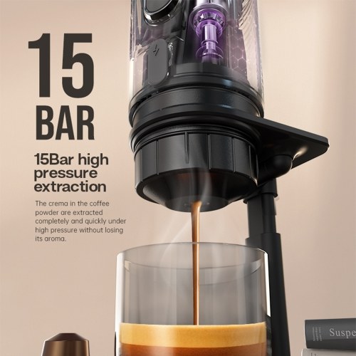 HiBREW H4A 80W Portable Car Coffee Machine,3-in-1 Expresso Coffee Maker - White 
