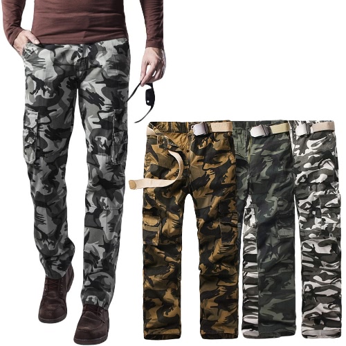 Nuovo il carico degli uomini Pantaloni Camouflage multitasche Camping lavoro militare all'aperto in stile Pantaloni Casual