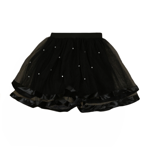 Moda niñas niños niveles falda de tul malla perlas faldas Color sólido niños lindo dulce princesa Tutu red hilo