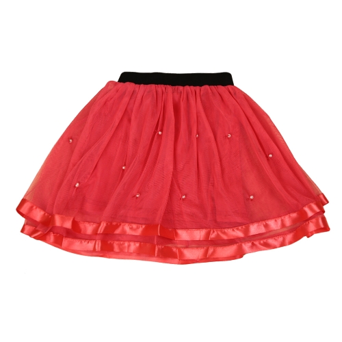 Moda ragazze bambini Tiered Tulle Gonna maglia perle tinta unita bambini carina dolce principessa Tutu Net filato gonne