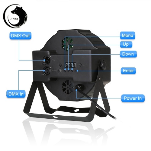 

U`King ZQ-B53B 80W 36-LED 3-in-1 RGB Light Auto Strobe Sound Control DMX-512 Remote Control Stage Li