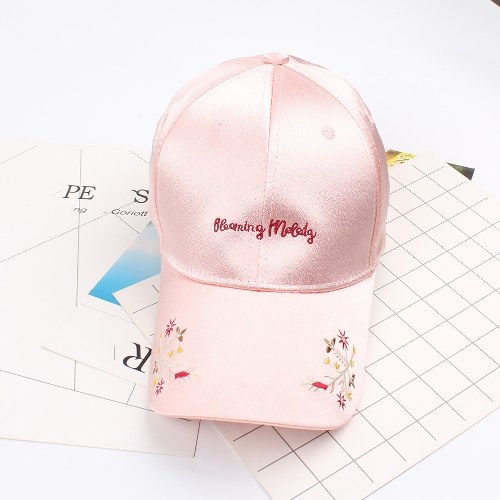 New Woman Girls Cap Letter Floral Embroidery Baseball Sport Casual Hip-Pop Streetwear Flat Hat