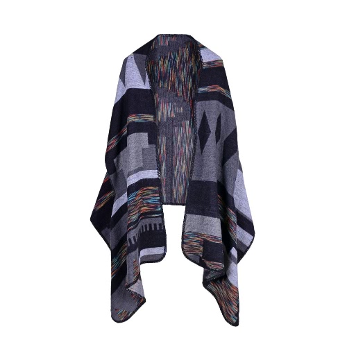 

Vintage Women Faux кашемир вязаный шорты Poncho кардиган Sweate