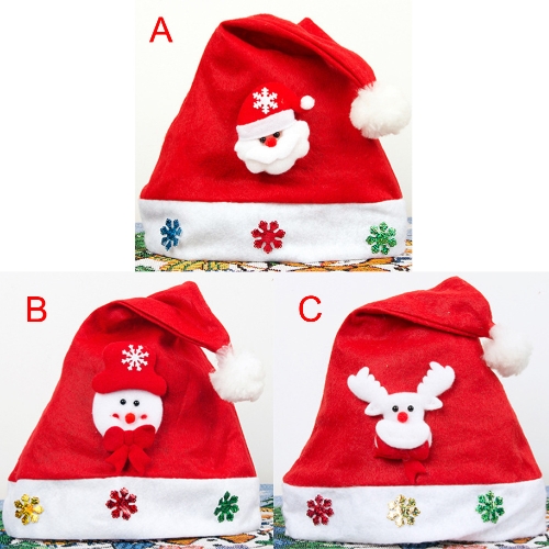 

Kid Adult Cheer Christmas Hat Children Santa Claus Reindeer Snowman Cute Cap Party Festival Decoration