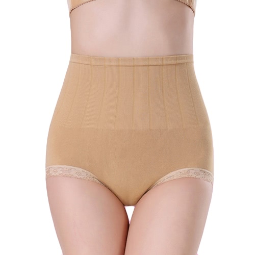 Fashion Women Shapewear Panties Lace Trim Belly Hip Control Seamless Underpants Body Shaper Briefs