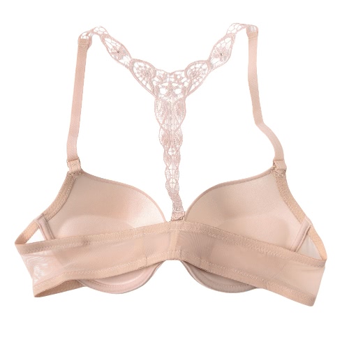 

Fashion Women Bra Front Closure Sexy Lace Racer Back Smooth Surface Push Up Underwear Lingerie