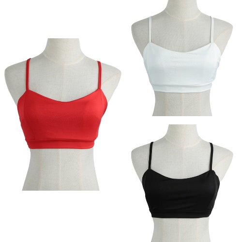 

Sexy Summer Women Tank Crop Top Bandage Strap Sleeveless Slim Casual Solid Vest Short Tee White/Red/Black