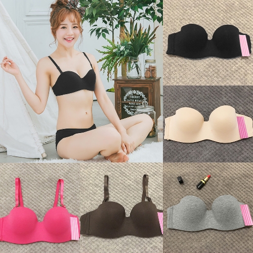 

Sexy Women Girls Bra Solid 1/2 Cups Push Padded Adjustable Straps Underwire Lingerie Underwear