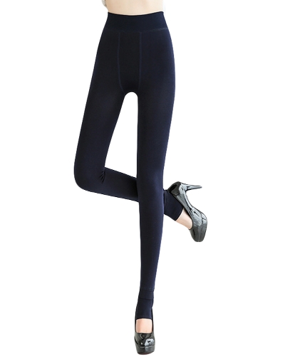 

New Winter Women Thick Faux Velvet Warm Leggings High Waist Solid Color All-match Slim Leggings