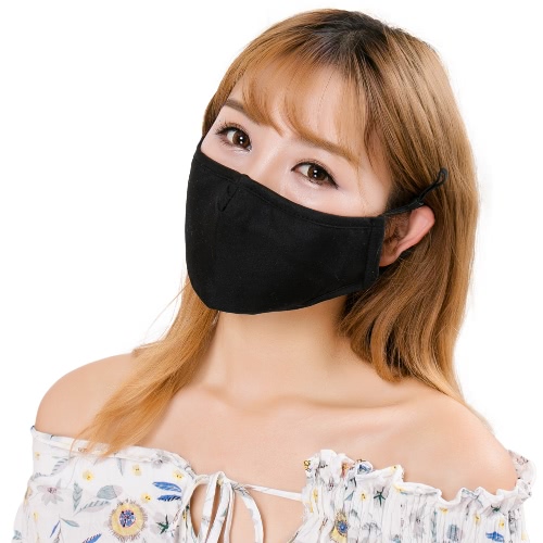 

New Dust Mask Adjustable Strap Metal Nose Band Replaceable Filters Washable Respirator Cold Weather Mask