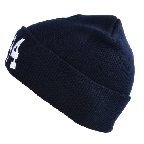Unisex Women Men Knitted Hat Contrast Letters Ribbed Slouchy Baggy Hip Hop Cool Warm Winter Kullies Beanies