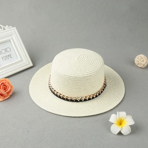 

Solid Wide Brim Summer Women's Sun Straw Hat