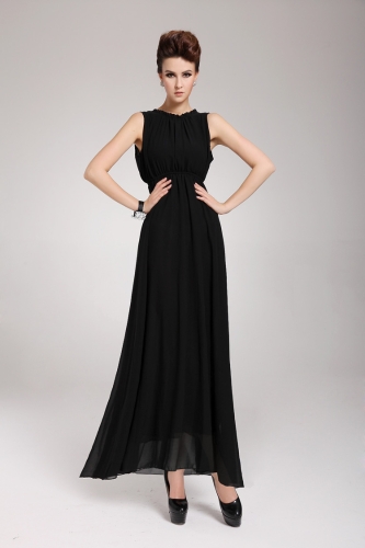 2013 uut suve Böömi Beach naiste kleit Chiffon Split päitsed Backless kaua Maxi kleit Partei õhtul Black