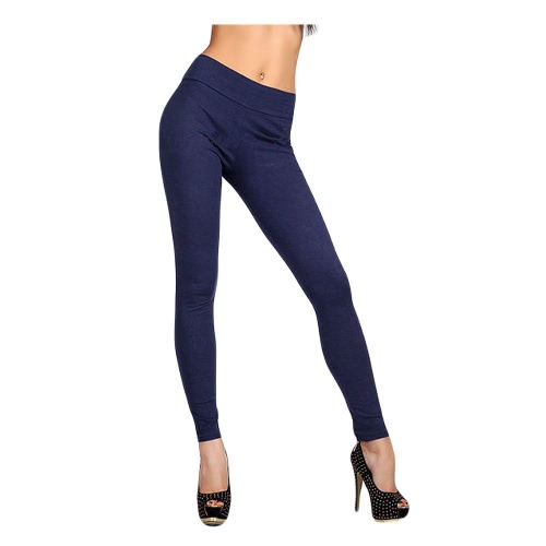 Fashion femmes branchées Leggings couleur unie à capuche taille haute pantalon extensible