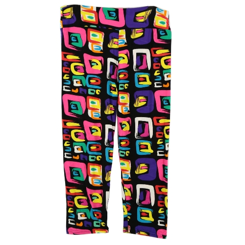

Fashion Women Lady Cropped Trousers Vintage Print Elastic Waist Gym Wear Yoga Capri Pants