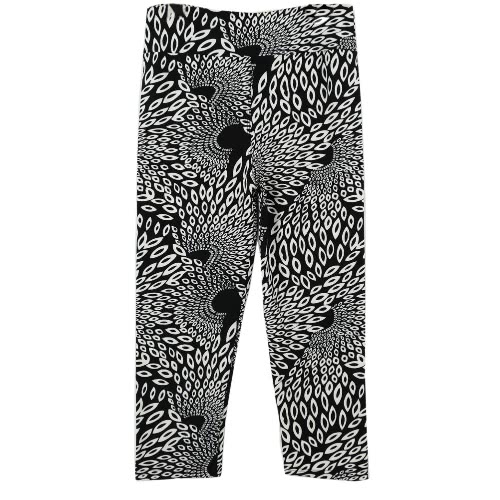 Moda mujer dama recortada pantalones Vintage cintura elástico impresión gimnasio desgaste Yoga pantalones Capri