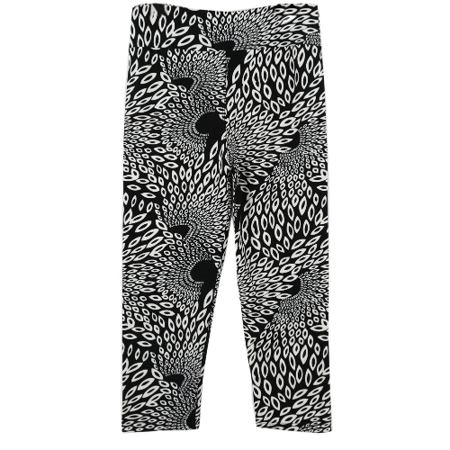 

Fashion Women Lady Cropped Trousers Vintage Print Elastic Waist Gym Wear Yoga Capri Pants